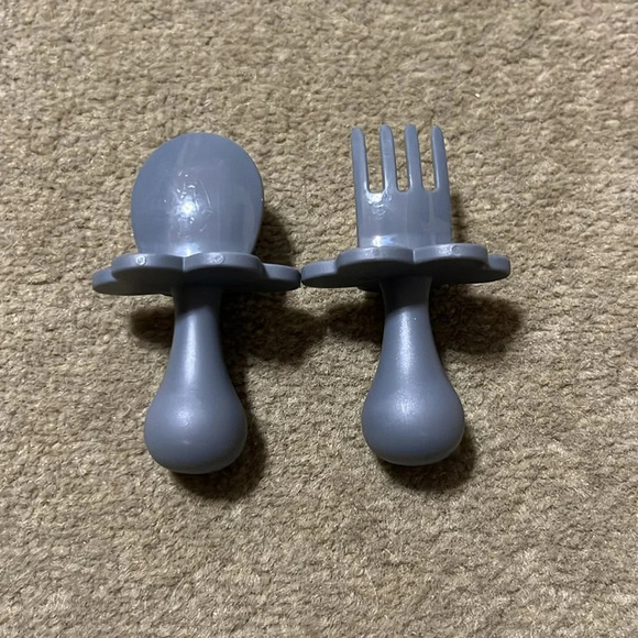 Grabease Toddler Spoon and Fork for First Stage Self Feeding for Babies - Picture 3 of 3